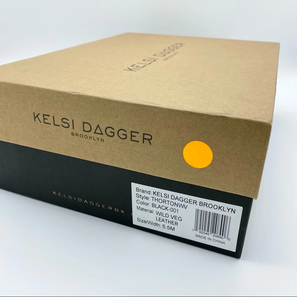 Kelsi Dagger Brooklyn Black Thorton Lace-Up Oxford Size 5.5